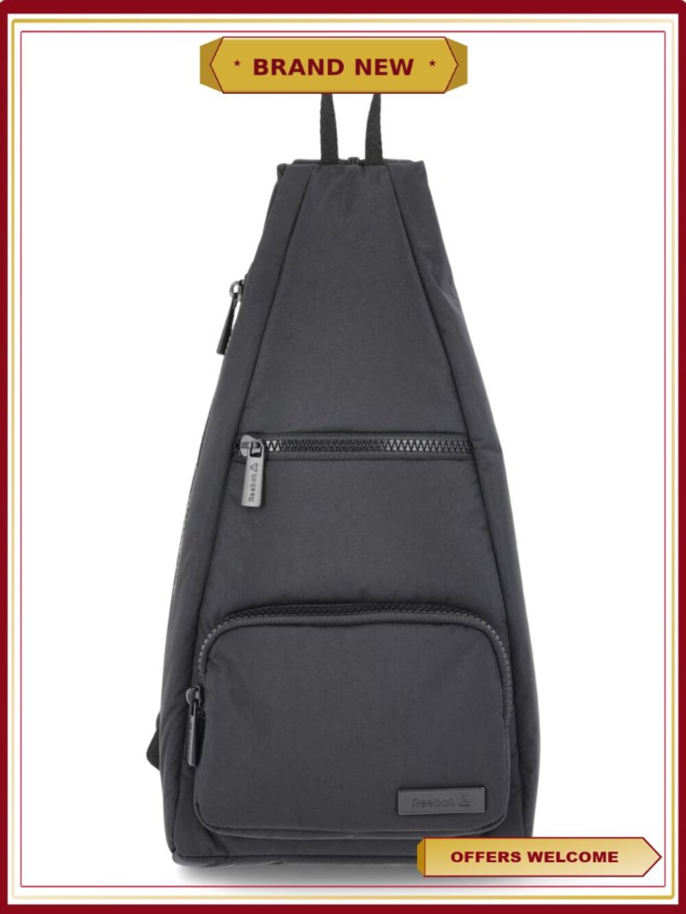 Convertible Crossbody Sling Bag 3 Zip Pockets Adjustable Straps
